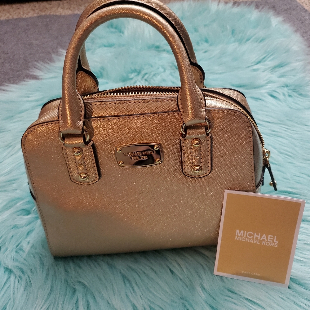 Michael Kors Mini Gold Satchel Like New